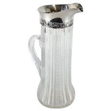 American Gorham Sterling Silver and Cut Glass Pitcher