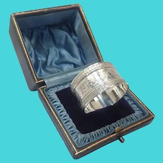 Antique English 1906 Sterling Silver Napkin Ring Boxed