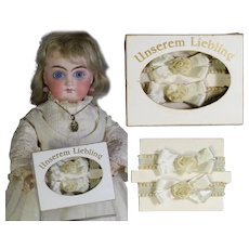 Antique German Tiny Baby Garters in Orig Box! Our Darling Liebling