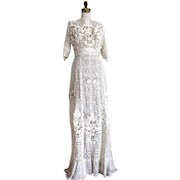 Antique Irish Crochet Wedding Dress