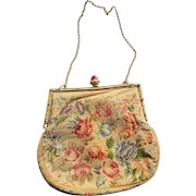 Antique Victorian French Petite Point Evening Bag