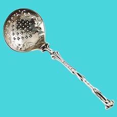 Antique Victorian Sterling Silver Sugar Sifting Ladle Spoon London Circa 1850