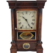 Antique Working 1860's Early American Mantel Shelf Clock Seth Thomas