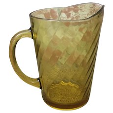 Beautiful Eight cup Amber pitcher