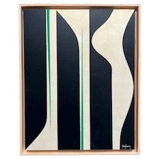 Black and Green Original Modern Painting by Tony Curry