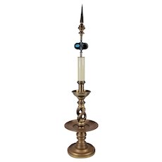 Chapman Lamp Company, 1981 Twisted Brass Candlestick Lamp