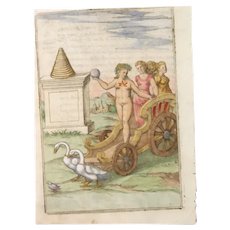 Chariot Of The Gods - Engraving Published 1571 - By Vincenzo Cartari - From His Le imagini de i dei de gli antichi. -