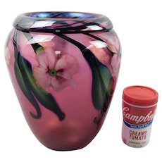 Charles Lotton Ruby Magnum Floral Vase 10.5” Tall