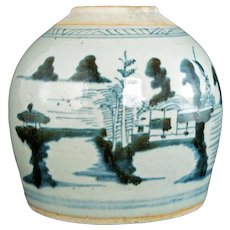 Chinese Ginger Jar Blue and White Late 18th Century