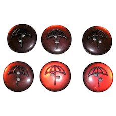 Copper Moonglow Buttons with Umbrella