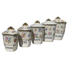 French Art Deco Kitchen Canisters