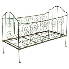 French Wrought Iron Baby Crib or Child's Bed