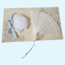Hankie and Fan on Card for Your French Fashion Doll