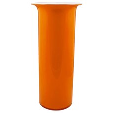 Holmegaard Rainbow/Regnbue Orange Glass Vase