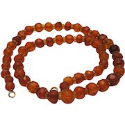 Honey Butterscotch Faceted Amber Necklace