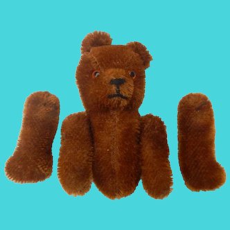 Little Mohair Teddy Bear - As Is -  His legs are off.  Free Ship