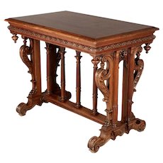 Louis XIII Style French Walnut Side Table