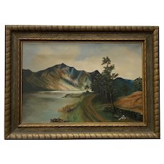 Margaret High, The Old river Road Landscape Oil Painting 1924
