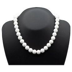 Monet White Faceted Beads Necklace