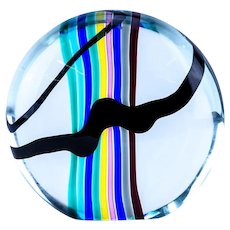 Murano Oggetti Art Glass Orb Sculpture by Livio Segusso, Mid vCentury
