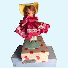 Nancy Ann Storybook doll, To Market, bisque in her box with wrist tag