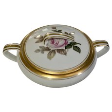 Noritake Oliver Sugar Bowl With Lid Pink Rose Gold Trim #5254