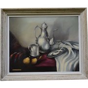 Oil on Canvas Still Life by Marie Linnell