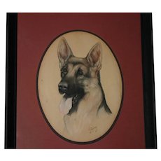 Original Dog German Shepherd Portrait Artist Jo Saylors