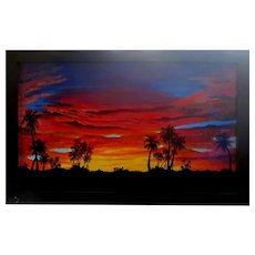 Original Signed Oil Painting By Outstanding Contemporary Artist, Carolann Knapp, Style of the Indian River School and the Style of the Florida Highwaymen