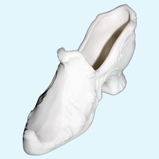 Ornate White porcelain bisque Shoe to paint