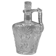 Outstanding American Brilliant Period Cut Glass Whiskey Jug