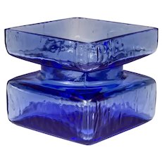Riihimaki Finland Helena Tynell Pala Blue Glass Vase