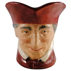 Royal Doulton vintage Toby Jug, Cardinal, 3.3" tall, excellent condition
