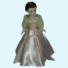 Satin Side Drape Gown, Mink & Accessories for Vintage Alexander Cissy Doll
