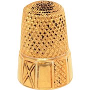 Simons Sterling Gold Plated Thimble First Lady Lucretia Garfield, President James A Garfield