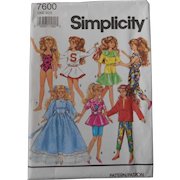 Simplicity Wardrobe Pattern for 10" Skipper sized Dolls