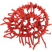 Spiky Red Branch Coral Necklace - A Natural Beauty