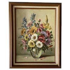 Valerie Cerno, Wildflower Bouquet Still Life Oil Painting