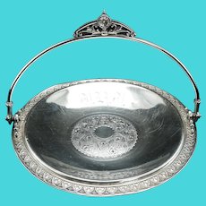 Victorian James Tufts Silver Plate Cake Basket Late 19th Century