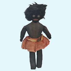 Vintage 1930's PA. Black Americana Folk Art Rag Doll