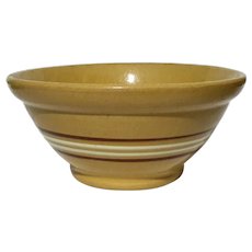 Vintage Banded Yelloware Bowl