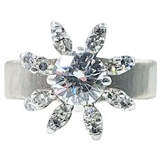 Vintage Brilliant Diamond "Sunburst" Ring