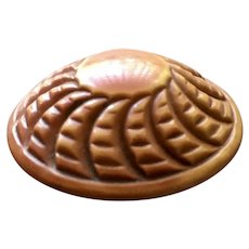 Vintage Button-Large Brown Pinwheel Celluloid Button