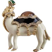 Vintage Ciner Enamel Camel Brooch