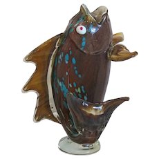 Vintage Murano glass fish sculpture, ca. 1950