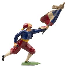 Vintage Painted Metal Toy Soldier Perhaps French Revolution