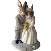 Vintage Royal Doulton Bride and Groom Wedding Day Bunnykins - Wedding Gift - Wedding Cake Topper