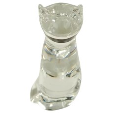 Vintage Steuben Limited Edition Heritage Cat by Donald Pollard