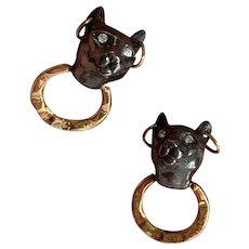 Wild Cat 14K Gold, Diamond earrings