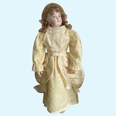 Yellow Silk Dress for 14” Doll